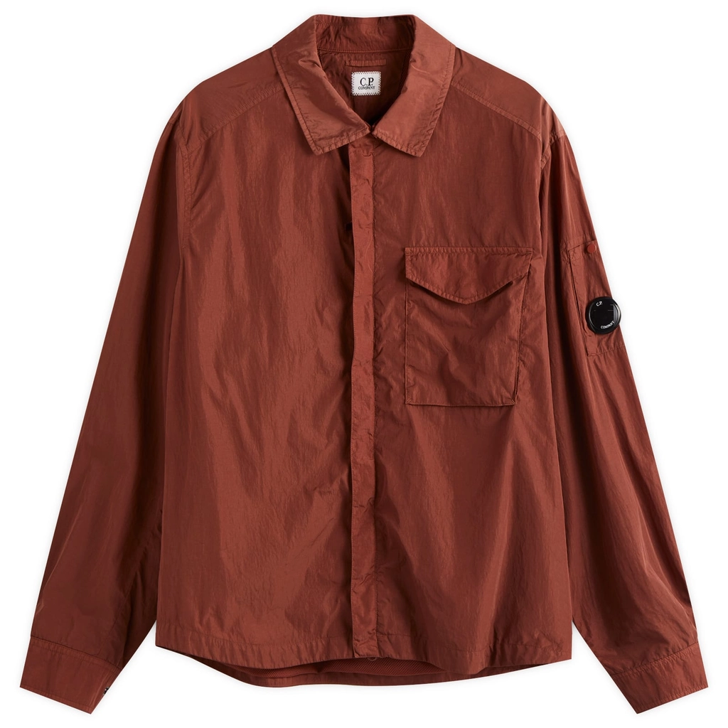 CP Company Men's Chrome-R Full Zip Overshirt Sable